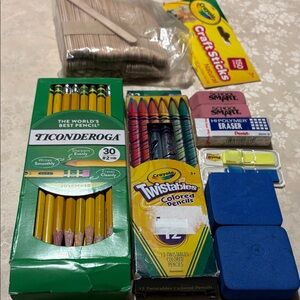 Assorted Stationery Bundle: Writing and Art Supplies